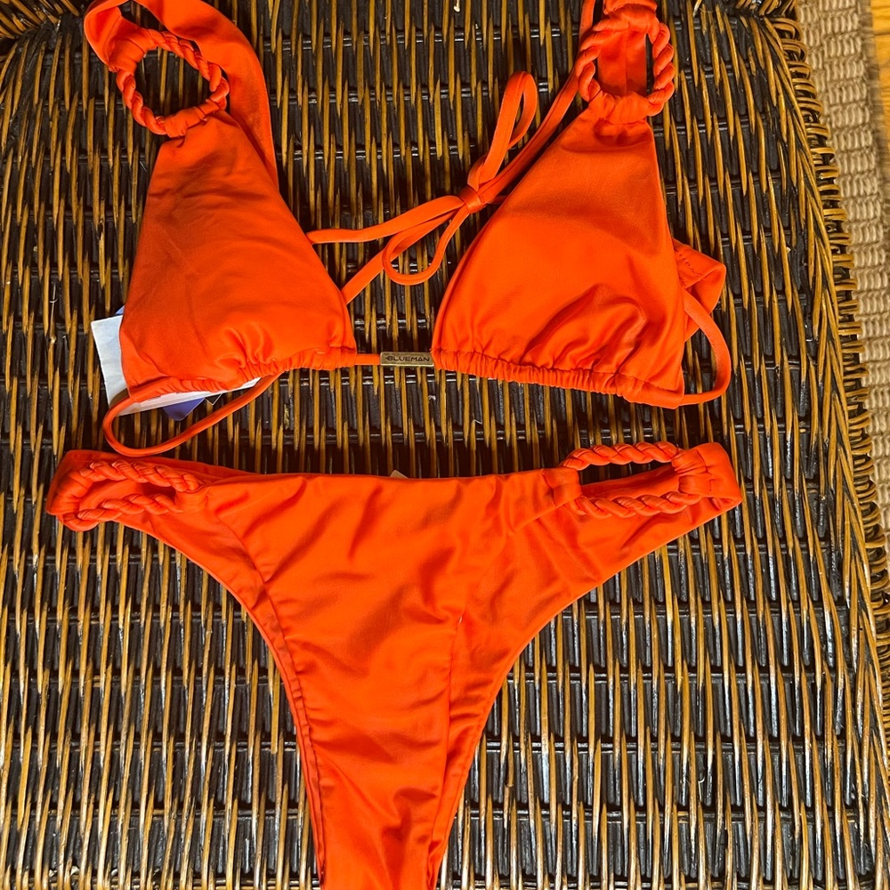Brazilian bikini set, BlueMan Rio, size small, orange